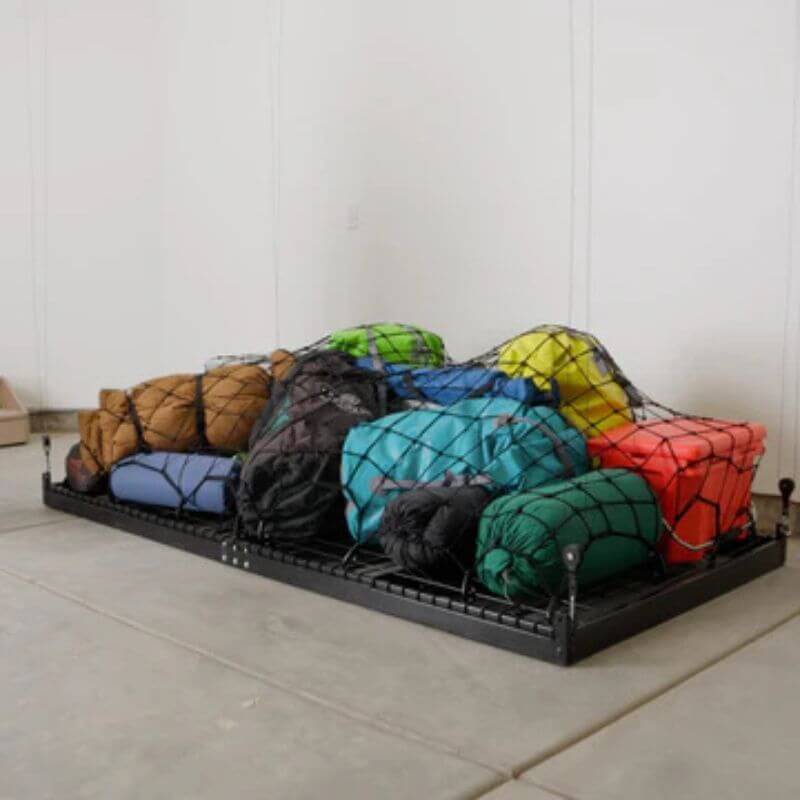 4x4 garage smart platform with bungee cargo net