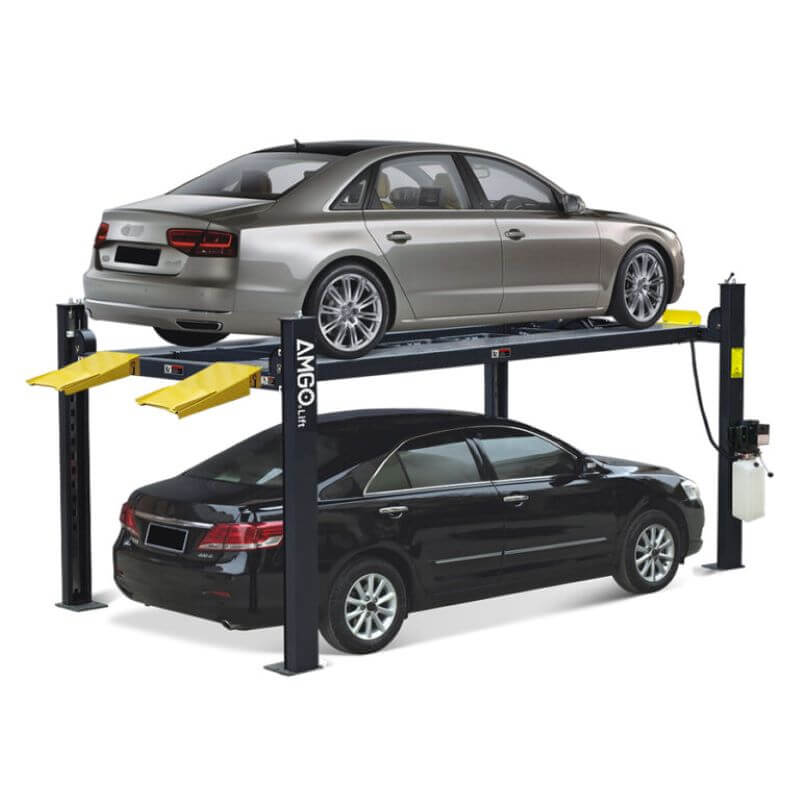 AMGO 407-P 4 Post Car Lift Main Image in action