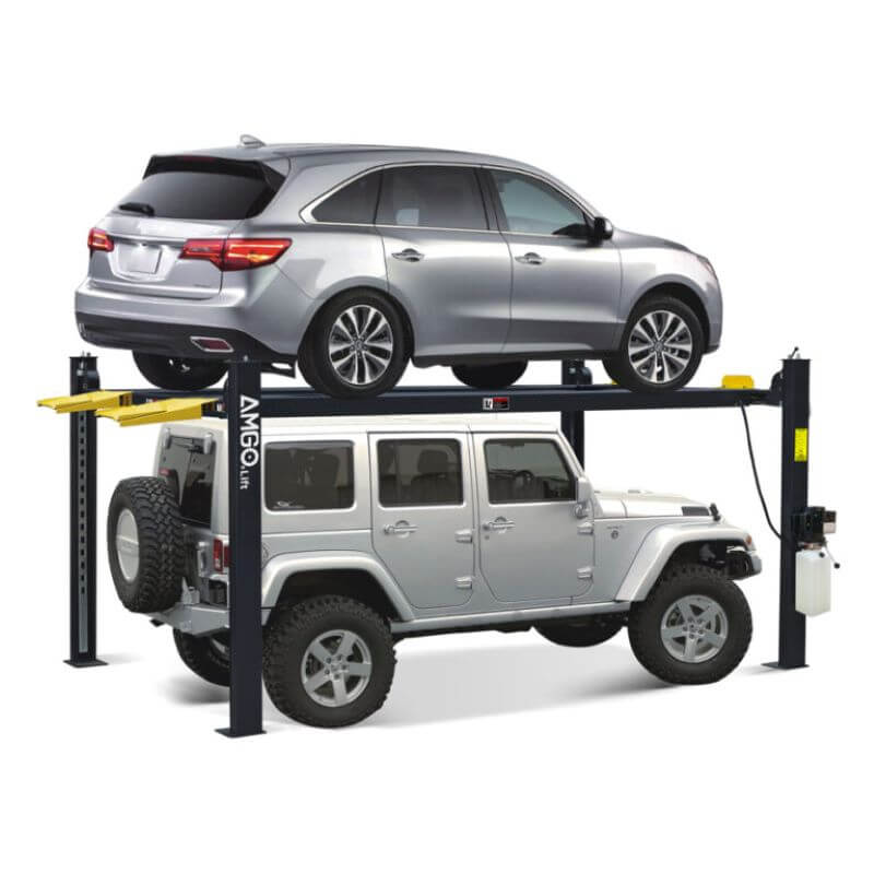 AMGO 409-HP 4 Post Car Lift Main Image in action