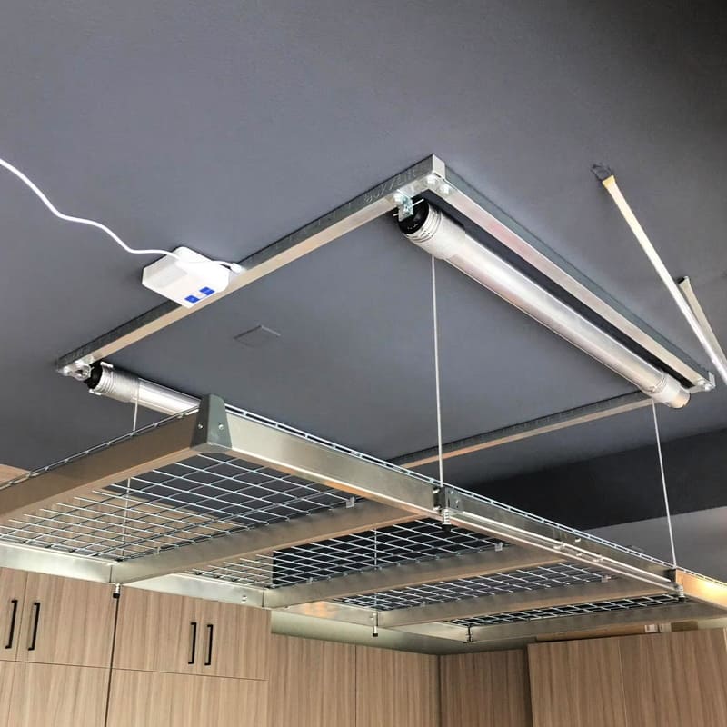 Auxx Lift Garage Storage Lift Stainless Steel angle view