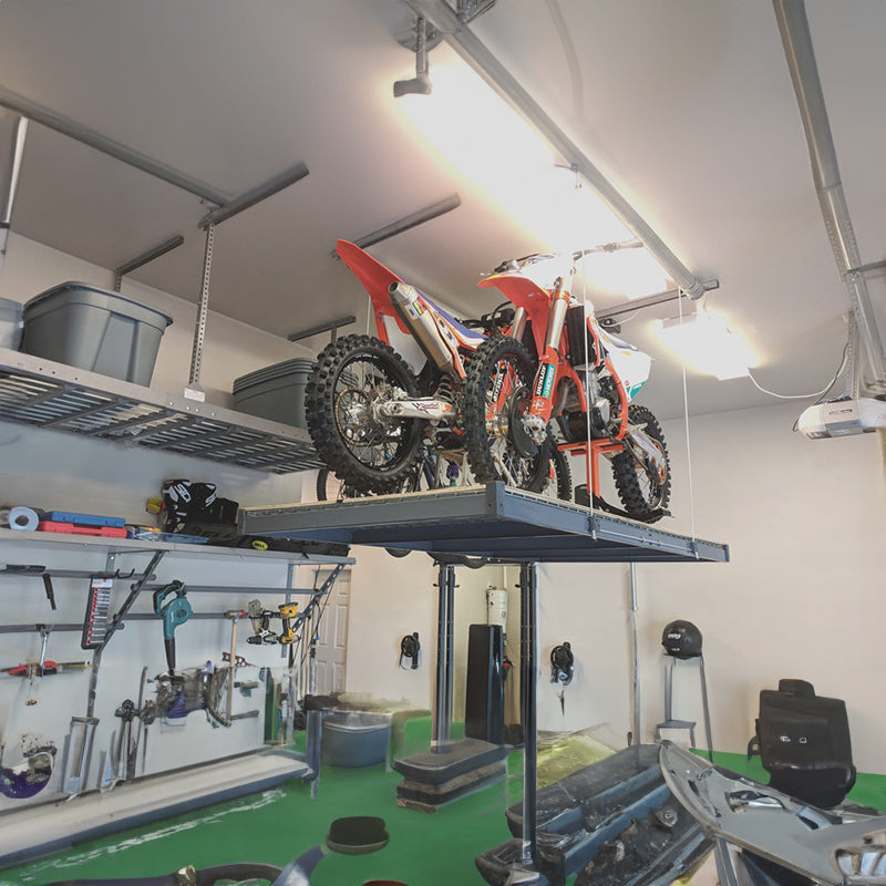 Auxx-Lift Platform Storage Lift 3x6 Hoisting Dirt Bikes