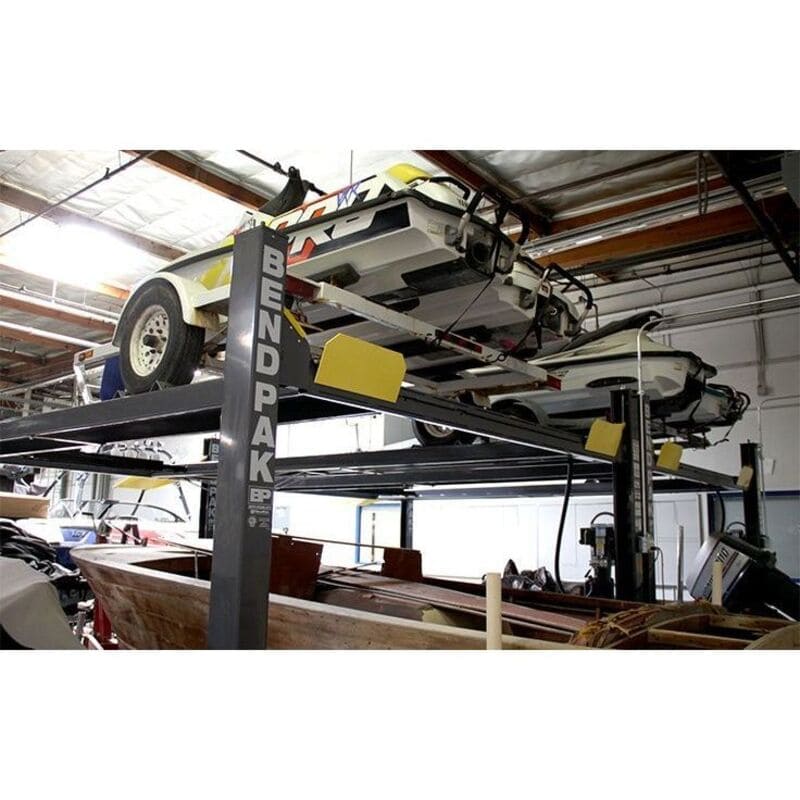 BendPak HD 7500BLX indoor jet ski storage four post lift