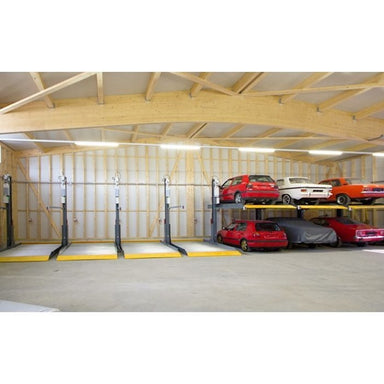 BendPak 2 Post Car Lifts PL-6000DC In A Row For Vehicle Storage