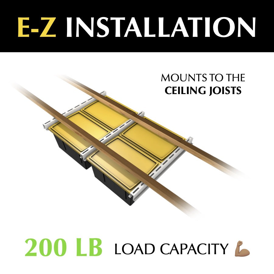 EZ Garage Storage E-Z Glide Bin Slide Overhead Storage System Easy Installation