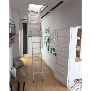 Fakro Fire Rated Attic Ladder LWF hallway ladder unfolded