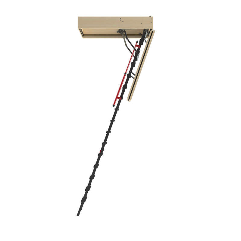 Fakro LMF 60 Fire Rated Metal Attic Ladder side view left