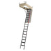 Fakro LMF 60-Minute Fire-Rated Attic left angle view with box and brackets