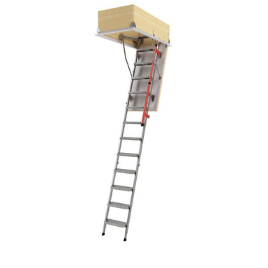 Fakro LML Lux Attic Ladder main image unfolded with box