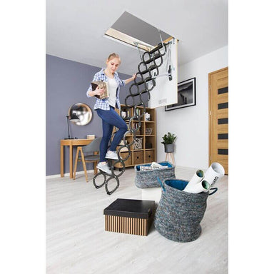 Fakro LST Scissor Attic Ladder Lifestyle ladder use