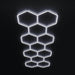 HexGlow 11 Grid Hexagon LED Ceiling Light Extended Modular Honeycomb Panel