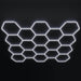 HexGlow Commercial Hexagon LED Lights 18 Panel Wide Ceiling Lighting System