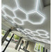 HexGlow Hexagon Garage Light Panel Extended Multi Hex Lighting Kit for Workshops