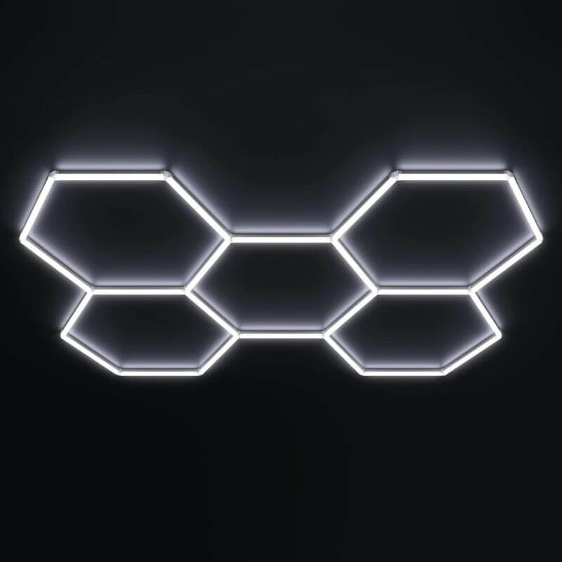 HexGlow Hexagon LED-Ceiling Light Modular 5 Grid System