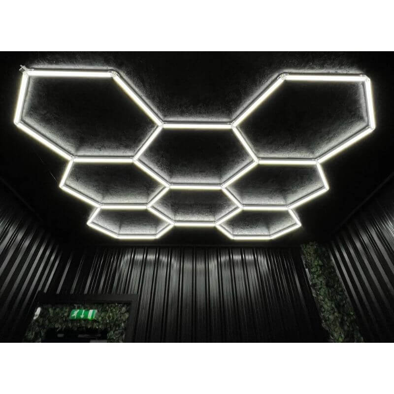 HexGlow Honeycomb Style LED Lighting Modular Hexagon Ceiling Light System