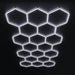 HexGlow LED 18 Garage Lights Large Hexagon Ceiling Light Panel System