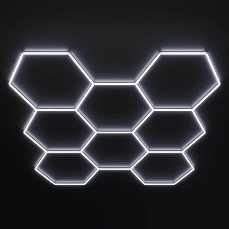 HexGlow LED Lights Large 6500K Cool White Hexagon Ceiling Light Panel