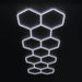HexGlow Long Hexagon LED Lighting Kit Large 11 Panel Extended Ceiling Light
