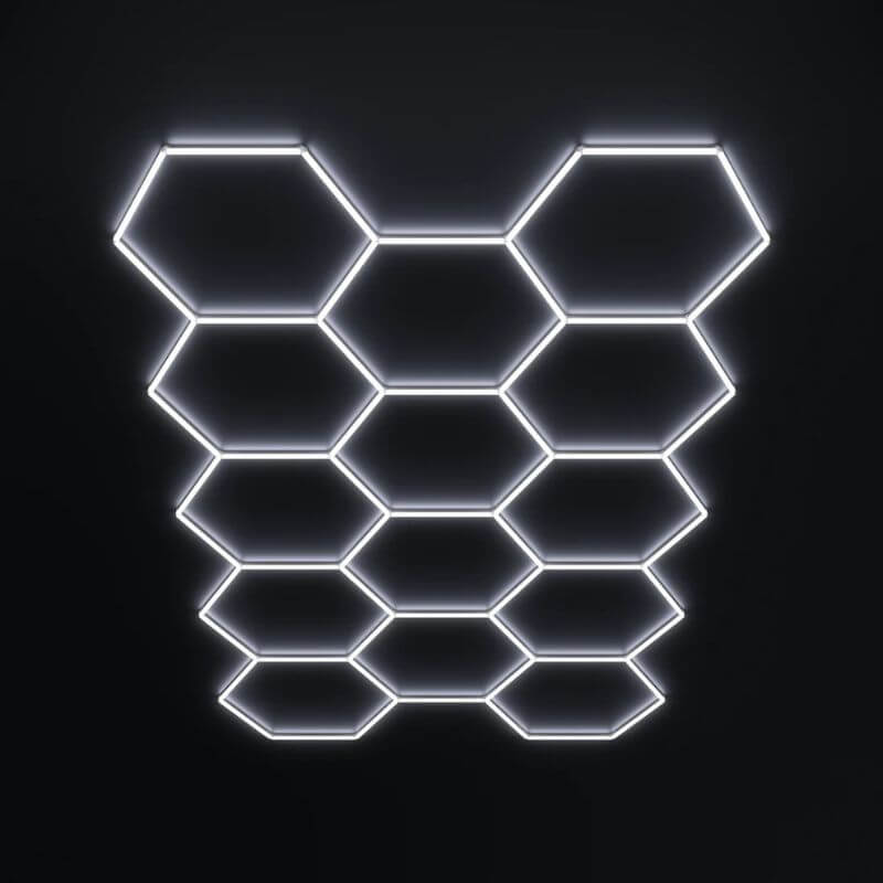 HexGlow Standard 14 Hexagon LED Light Panel Kit