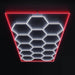 HexGlow Standard Hexagon LED Ceiling Light 15 Grid Red Edition