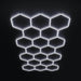 HexGlow Standard Hexagon LED Garage Lights 18 Hex Grid Ceiling Lighting System