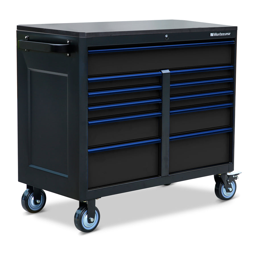 Montezuma Storage 46 IN. X 24 IN. 10-Drawer Rolling Tool Cabinet Bottom