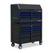 Montezuma Storage 46 IN. X 24 IN. 17-Drawer Rolling Tool Chest and Cabinet Combo Left Angle