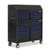 Montezuma Storage 56 IN. X 24 IN. 17-Drawer Rolling Tool Chest and Cabinet Combo Left Angle