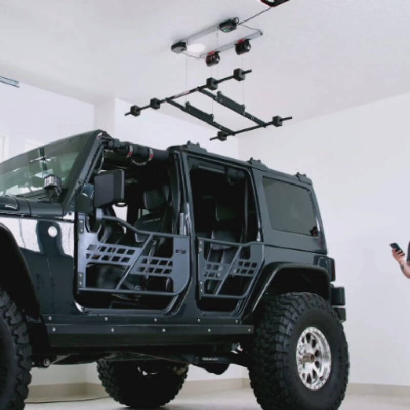 My Lifter Jeep Garage Smart Hard Top Lifter Storage