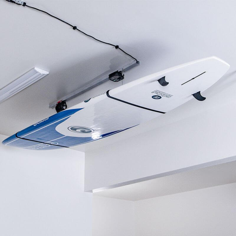 My Lifter Smarter Home Garage Lift Universal XL Lifter Sleek ceiling storage rowing scull