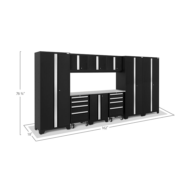 Dimensions Shown For NewAge Bold Series 10 Piece Cabinet Set