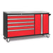 NewAge Bold Series Project Center - Rolling Toolbox/Workbench In Red/Black With Stainless Steel Worktop