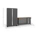 Dimensions Shown For NewAge Bold Series 2 Piece Cabinet Set With Rolling Work Station And Multi-Use Locker