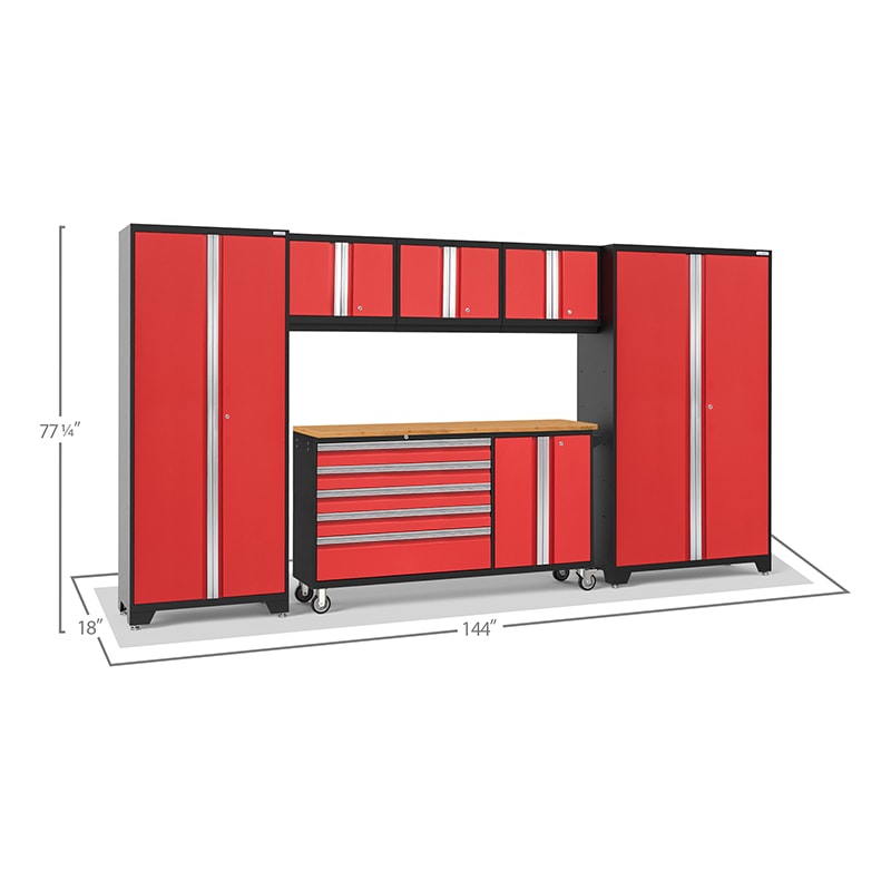 Dimensions For NewAge Bold Series 6 Piece Cabinet Set With Rolling Work Station