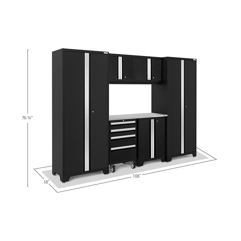 Dimensions Shown For NewAge Bold Series 7 Piece Cabinet Set