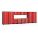 NewAge Pro Series Cabinets 14 PC Tool Drawers And Multi-Cabinet Red Bamboo Top