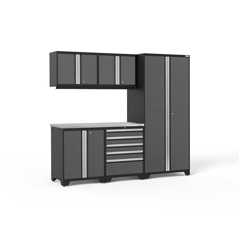 NewAge Pro Series Cabinets 6 PC Gray Steel Top