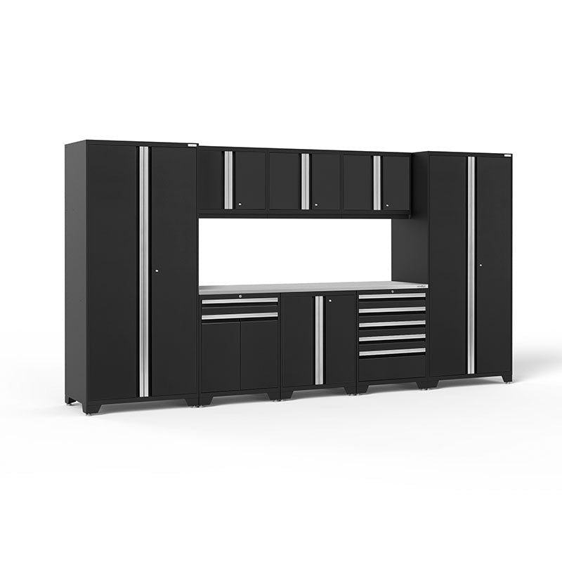 NewAge Pro Series Cabinets 9 PC Tool Drawer And Multi-Cabinet Black Steel