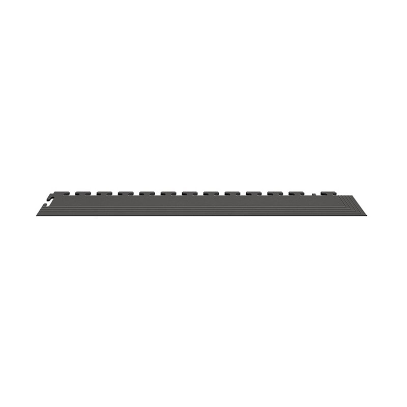Perfection Floor Tile 5mm Commercial Interlocking Floor Corner In Dark Gray