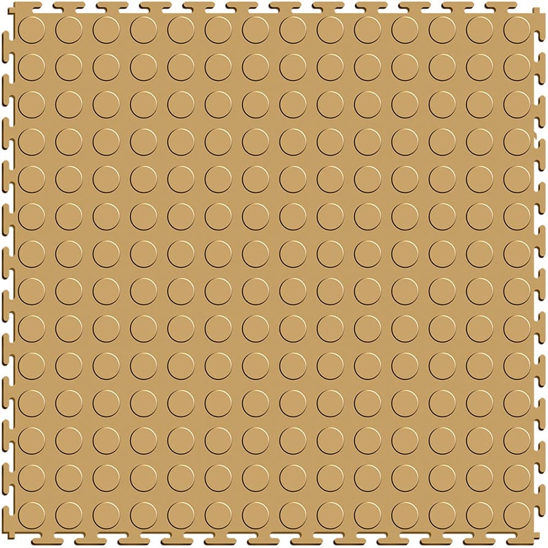 Perfection Floor Tile 5mm Interlocking Coin Floor In Beige