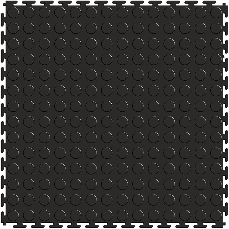 Perfection Floor Tile 5mm Interlocking Coin Floor In Black