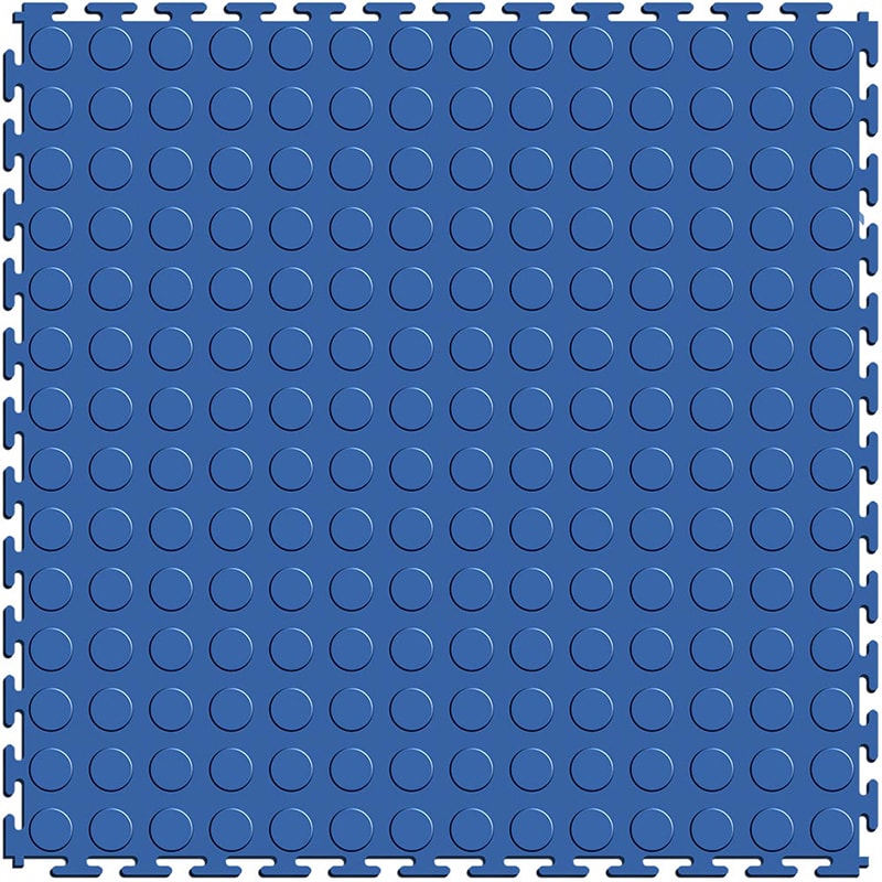 Perfection Floor Tile 5mm Interlocking Coin Floor In Blue