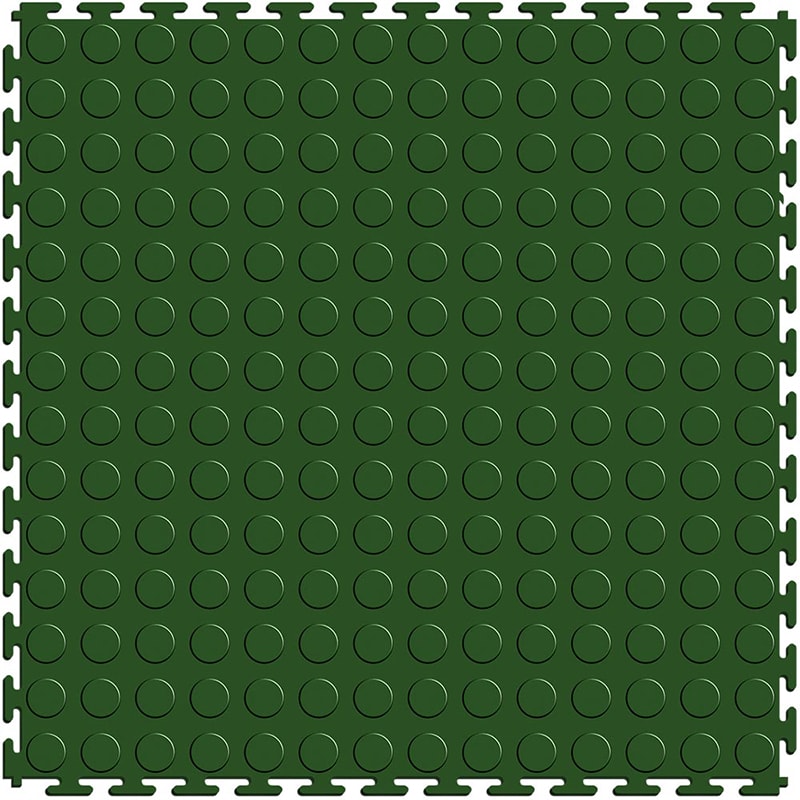 Perfection Floor Tile 5mm Interlocking Coin Floor In Green