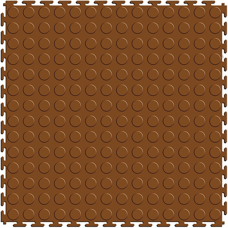 Perfection Floor Tile 5mm Interlocking Coin Floor In Tan