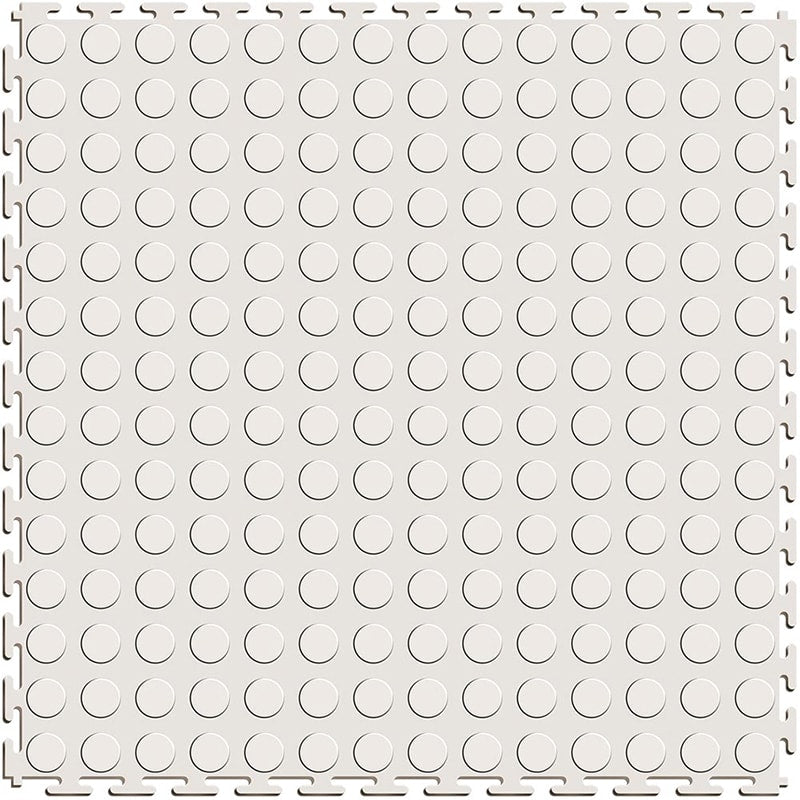 Perfection Floor Tile 5mm Interlocking Coin Floor In White