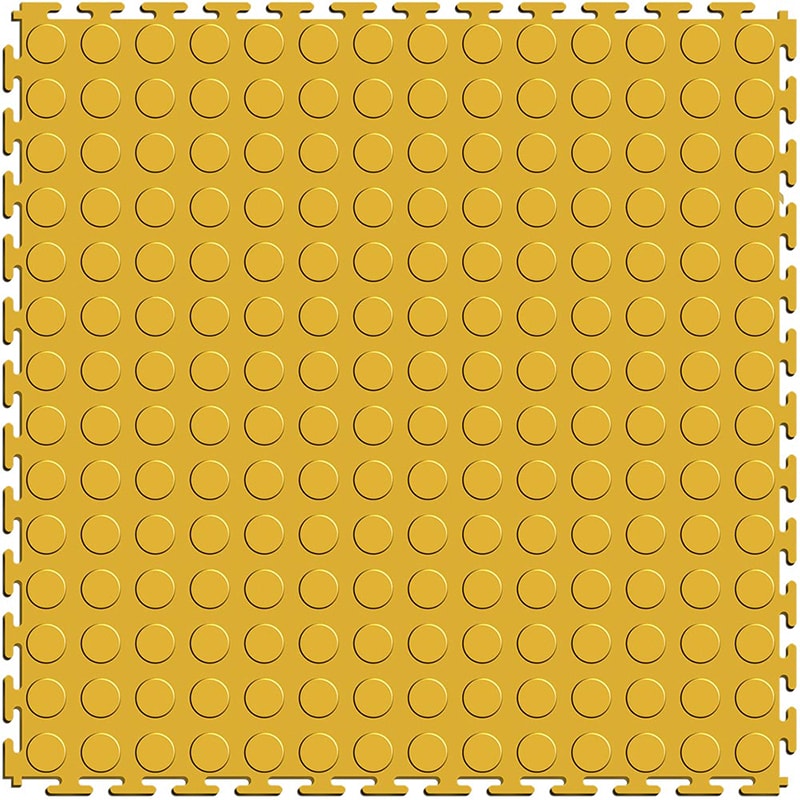 Perfection Floor Tile 5mm Interlocking Coin Floor In Yellow