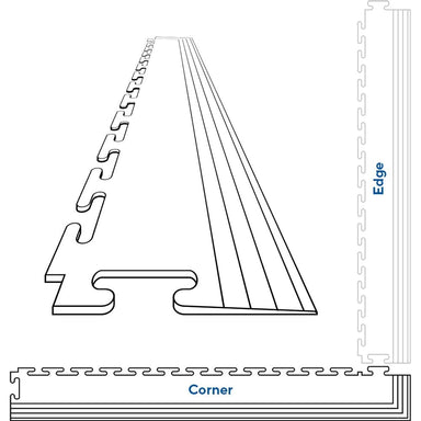 PerfectionFloorTile 5mm Interlocking Floor Corner Drawing