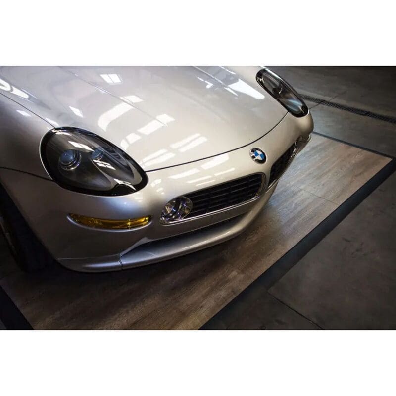 RaceDeck Garage Flooring smoked oak close up