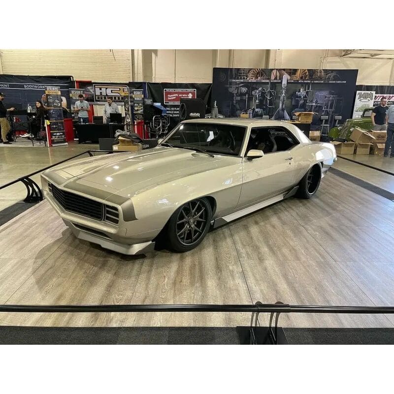 RaceDeck Smoked Oak Garage Floor Tiles Show room