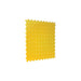 Yellow SupraTile diamond plate PVC garage floor tile with dovetail interlocking edges