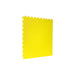 Yellow SupraTile leather finish PVC garage floor tile with hidden dovetail interlocking edges